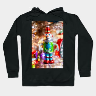 Silver Christmas Robot Hoodie